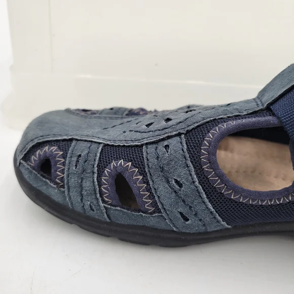 Earth Origins Navy Marine Blue Womans Suede/Leather Uppers Sandal Size 6M - Picture 4 of 9